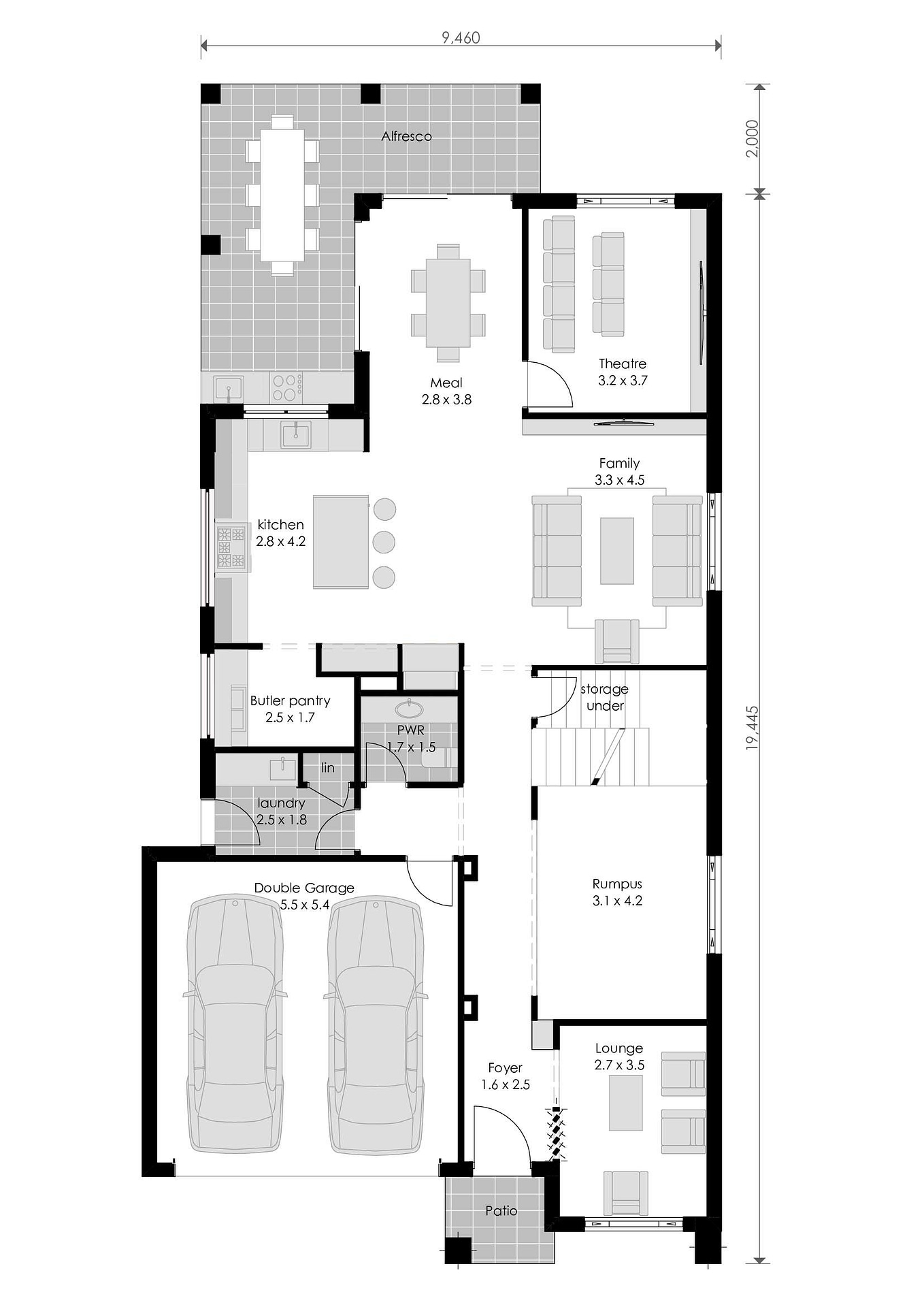 AUSTIN GROUND FLOOR PLAN